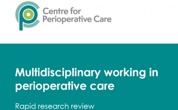 Front page of multidisciplinary working in perioperative care published by CPOC